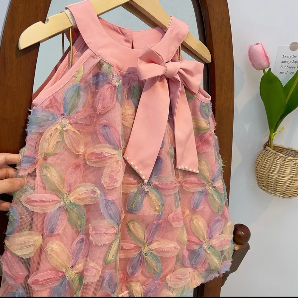 Floral mesh dress